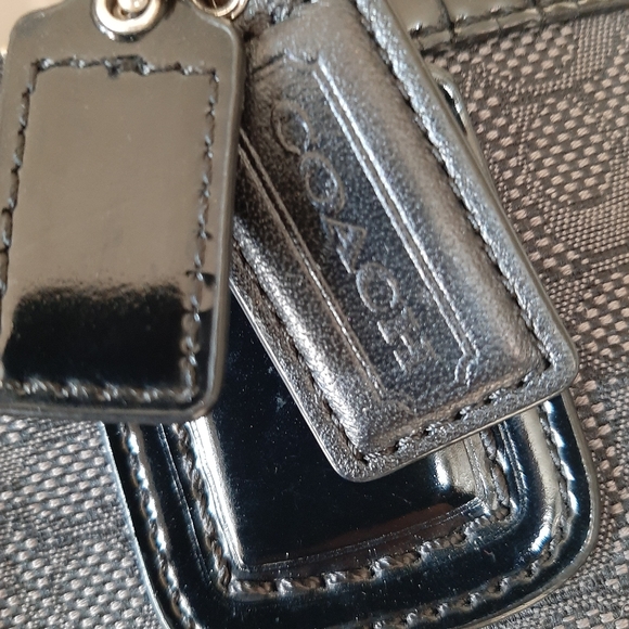 Coach Signature Tote Smoke Grey & Black - Picture 3 of 8